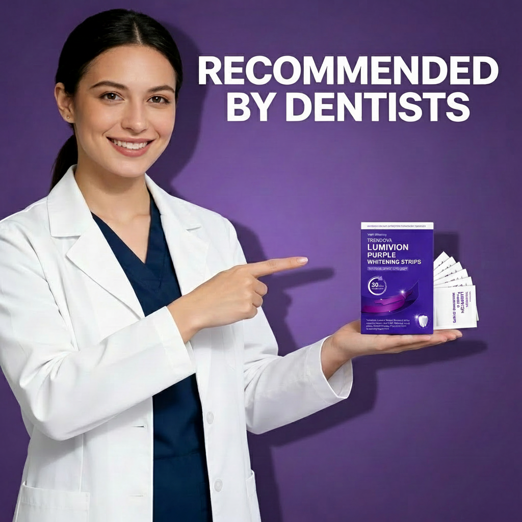 Trendova PurpleGlow Teeth Whitening Strips (Pack of 7) – Purple Corrector Strips for Instant Whiter Smile