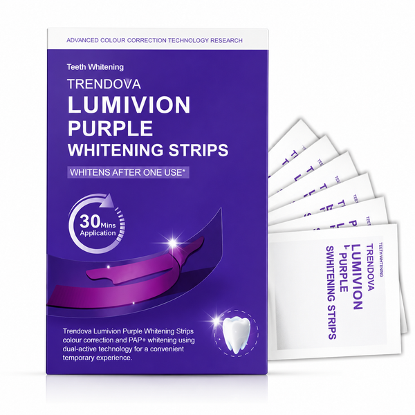 Trendova PurpleGlow Teeth Whitening Strips (Pack of 7) – Purple Corrector Strips for Instant Whiter Smile