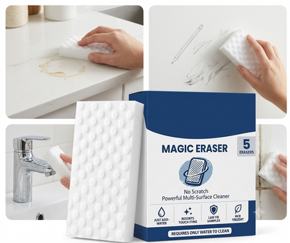 Trendova Magic Eraser Pro™ — Multi-Surface Stain & Scuff Removing Sponge