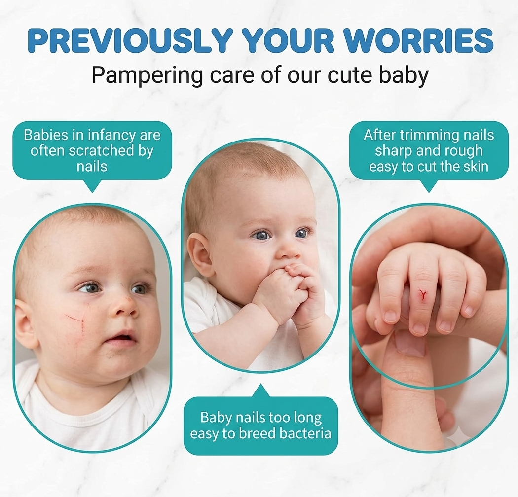 Trendova SoftTrim – Electric Baby Nail Trimmer & Premium Nail Care Kit for Infants