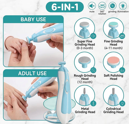 Trendova SoftTrim – Electric Baby Nail Trimmer & Premium Nail Care Kit for Infants