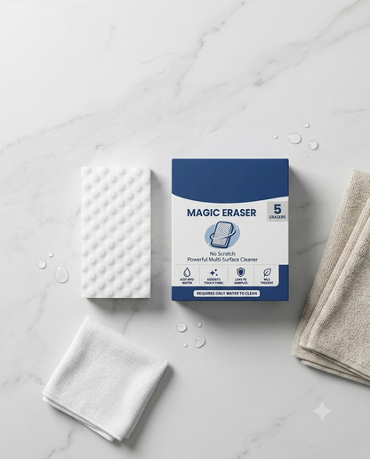 Trendova Magic Eraser Pro™ — Multi-Surface Stain & Scuff Removing Sponge