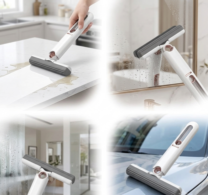 Trendova SwiftWipe Pro – Mini Mop for Kitchen, Floor, Glass & Car | Self-Squeeze Sponge Mop, Wet & Dry Cleaning Tool