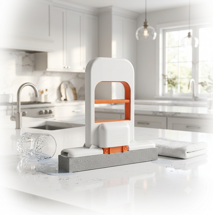 Trendova AquaSwipe Pro – Mini Foldable Mop for Kitchen | Self-Squeeze Sponge Mop