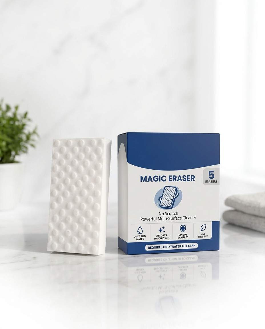Trendova Magic Eraser Pro™ — Multi-Surface Stain & Scuff Removing Sponge